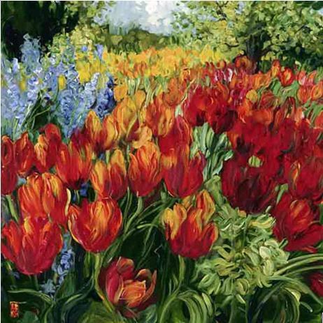 Unknown Artist Tulips by Bobbie Burgers